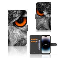 iPhone 15 Pro | Telefoonhoesje | Met pasjeshouder | Uil