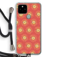 Zon: Pixel 5 Transparant Hoesje met koord