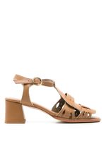 Sarah Chofakian sandales Bastien 50 mm en cuir - Marron - thumbnail