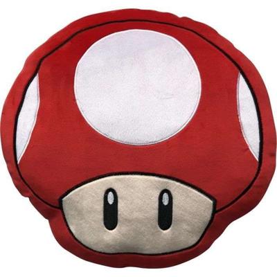 3D Kussen - MARIO BROS - Paddenstoel - Microvezel - 40 cm