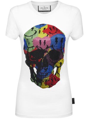 Philipp Plein t-shirt à imprimé tête de mort - Blanc