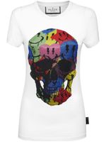 Philipp Plein t-shirt à imprimé tête de mort - Blanc - thumbnail