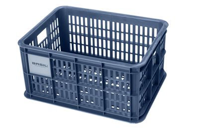 Basil fietskrat s - klein - 17.5 liter - blauw