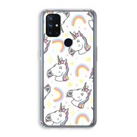 Rainbow Unicorn: OnePlus Nord N10 5G Transparant Hoesje