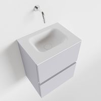 Toiletmeubel Mondiaz Ada | 40 cm | Meubelkleur Cale | Lex wastafel Talc Midden | Zonder kraangat