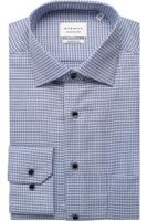 ETERNA Comfort Fit Overhemd middenblauw, Gestructureerd
