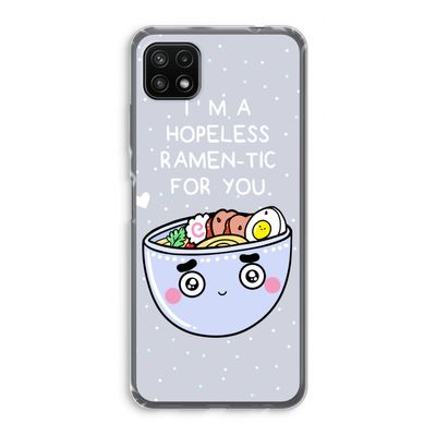 I'm A Hopeless Ramen-Tic For You: Samsung Galaxy A22 5G Transparant Hoesje
