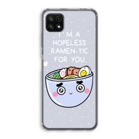I'm A Hopeless Ramen-Tic For You: Samsung Galaxy A22 5G Transparant Hoesje