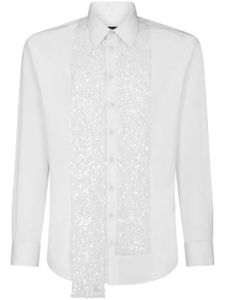 DSQUARED2 chemise à sequins - Blanc