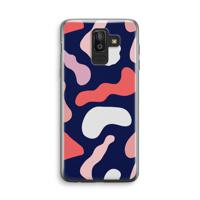 Memphis Shapes Pink: Samsung Galaxy J8 (2018) Transparant Hoesje - thumbnail