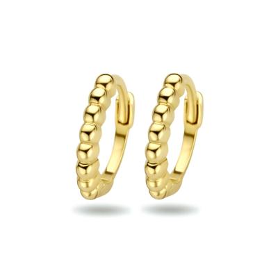 14k Geelgouden Klapoorringen met Bolletjes - 10 mm