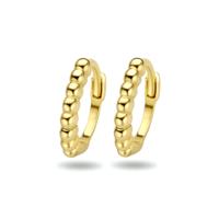14k Geelgouden Klapoorringen met Bolletjes - 10 mm