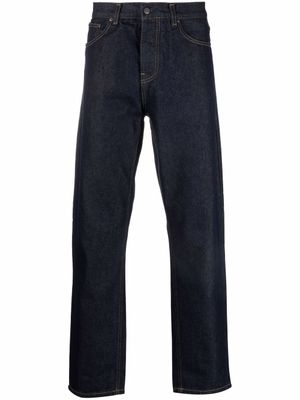 Carhartt WIP jean droit à taille mi-haute - Bleu