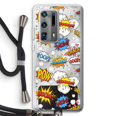 Pow Smack: Huawei P40 Pro Plus Transparant Hoesje met koord