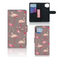Motorola Moto G 5G Plus Telefoonhoesje met Pasjes Flamingo