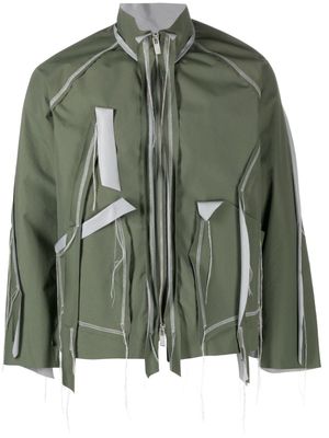 sulvam veste superposée à effet usé - Vert