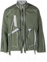 sulvam veste superposée à effet usé - Vert