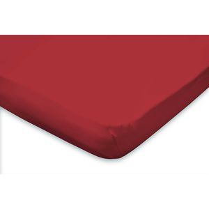 Elegance Topper Hoeslaken Jersey Katoen Stretch - rood 140x210/220cm