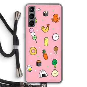 Happy bento friends: Samsung Galaxy S21 Transparant Hoesje met koord