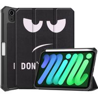 Basey iPad Mini 6 Hoesje Kunstleer Hoes Case Cover -Don't Touch Me
