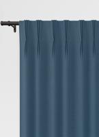Staba gordijn - Dark Blue met Driedubbele plooi