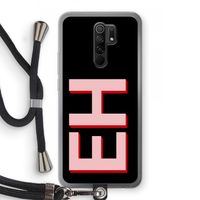 Monogram: Xiaomi Redmi 9 Transparant Hoesje met koord
