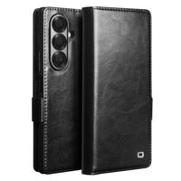 Qialino Samsung Galaxy Z Fold 7 hoesje - Leren bookcase - Zwart