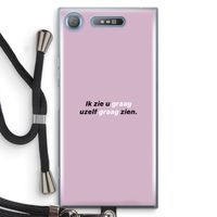 uzelf graag zien: Sony Xperia XZ1 Transparant Hoesje met koord