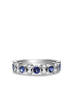 Pragnell bague Bubbles en or blanc 18ct ornée de saphirs et diamants - Argent