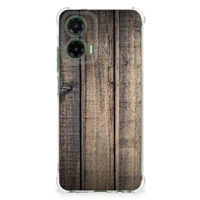 Motorola Moto G35 Stevig Telefoonhoesje Steigerhout Motorola Moto G35 Stevig Telefoonhoesje Steigerhout