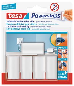 tesa POWERSTRIPS® Kabelclips Wit Inhoud: 5 stuk(s)