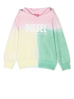 Diesel Kids hoodie colour block à logo - Vert - thumbnail