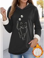 Casual Hoodie Fluff/Granular Fleece Fabric Hoodie - thumbnail