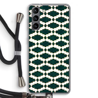 Moroccan tiles: Samsung Galaxy S21 Transparant Hoesje met koord