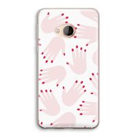 Hands pink: HTC U Play Transparant Hoesje