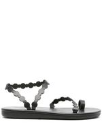 Ancient Greek Sandals sandales plates en cuir - Noir - thumbnail