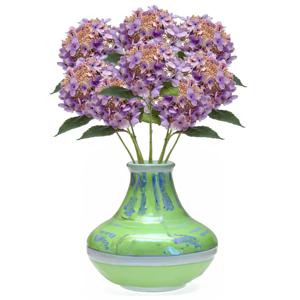 Kunstbloem Hortensia tak - 8x - 50 cm - paars - kunst zijdebloem - Hydrangea - decoratie bloem