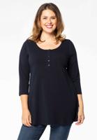 Yoek Tuniek flare fit knopen | Blauw | Maat 38/40