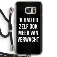 Meer verwacht - Zwart: Samsung Galaxy S7 Transparant Hoesje met koord
