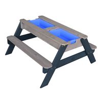 AXI Nick Zand & Water Picknicktafel Antraciet/grijs - Parasol Grijs/blauw - thumbnail