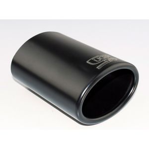 Ulter Sport Uitlaatsierstuk - Ovaal 95x65mm - Lengte 120mm - Montage 40-55mm - Zwart RVS USNX10B