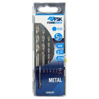 Borenset Ferrestock 2, 3, 4, 5, 6 mm Metaal Zeshoekig
