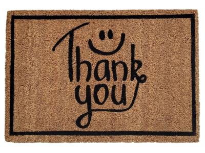 Kokosmat 'Thank You' 60 x 40 cm