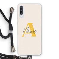 Amber Script: Samsung Galaxy A70 Transparant Hoesje met koord