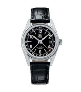 Horlogeband Tag Heuer WV2113 / FC6170 Krokodillenleer Zwart 18mm