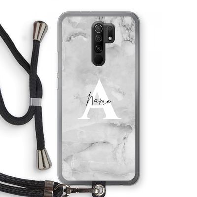 Ivory Marble: Xiaomi Redmi 9 Transparant Hoesje met koord