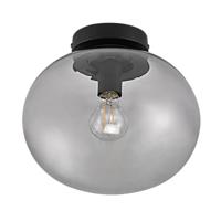 Plafondlamp zwart glas E27 fitting Nordlux &apos;Alton 27.5&apos; smokeglas