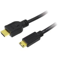 LogiLink CH0022 HDMI-kabel HDMI Aansluitkabel HDMI-A-stekker, HDMI-mini-C-stekker 1.50 m Zwart 4K UHD, Audio Return Channel (ARC), Vergulde steekcontacten - thumbnail