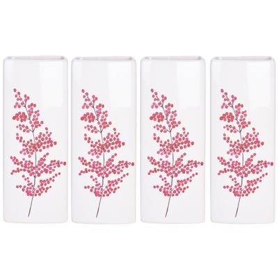 8x Witte radiator waterverdampers/luchtbevochtigers bessentak bloem 21 cm