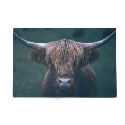 Deurmat Schotse Hooglander donker 75x50